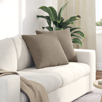 Sofakuddar 2 pcs Taupe 50 x 50 cm tyg