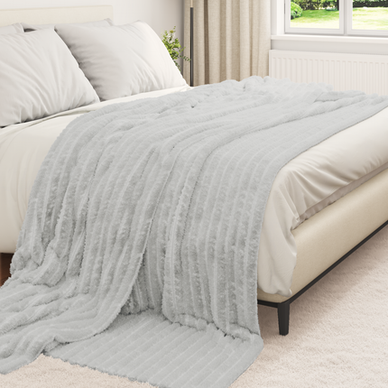 Filtar 6 st Grå 240 x 220 cm 8.76 Fleece