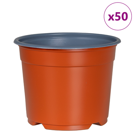 Rund Blomkruka 50 st Terracotta Ø 10 x 8 cm Plast