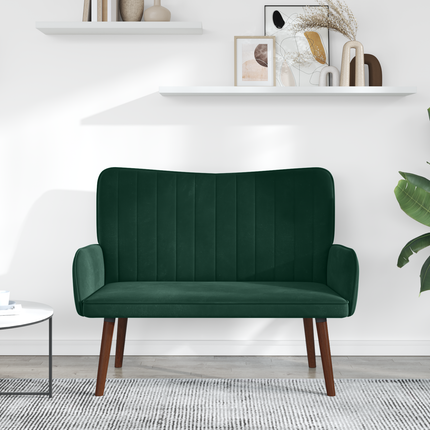 2-sits soffa Mörkgrön 115 x 61 x 87 cm Sammet