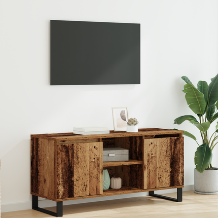 TV-skåp 104 x 35 x 50 cm Gammalt trä Konstruerat trä