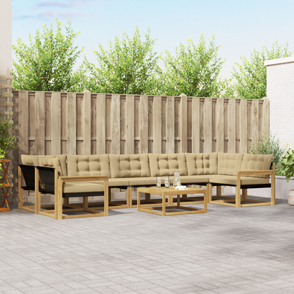 Utomhussoffset 8 st Vit och Beige