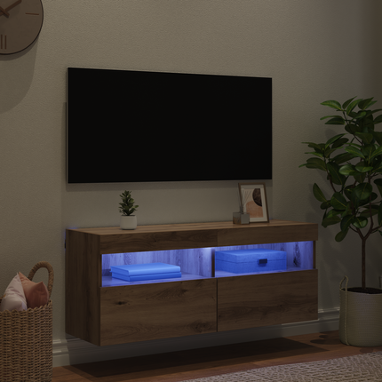 TV Vägghylla 100 x 30 x 40 cm Artisan Ek Konstruerat trä