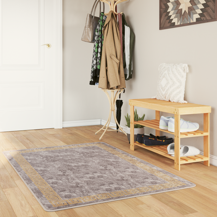 Mattlöpare MARSA Grå 100 x 150 cm Polyester och PVC