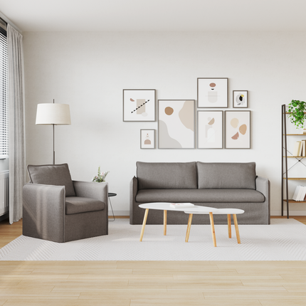 Soffset 2 st Taupe Tyg