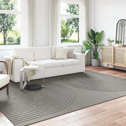 Områdesmattor Rektangulär GALATI Grå 280 x 200 cm Polyester