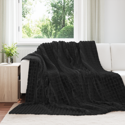 Filtar 6 st Svart 240 x 220 cm 8.63 Fleece