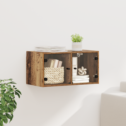 Väggskåp 68 x 37 x 35 cm Konstruerat trä Gammalt trä