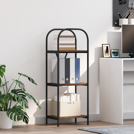 Hyllsystem 3 nivåer 40 x 30 x 109 cm Konstruerat trä