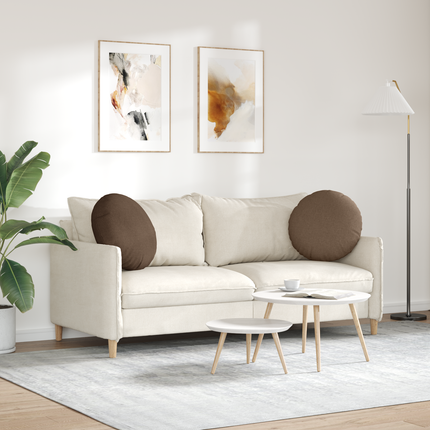 Sittkuddar 2 st tyg Brun Ø50 x 19 cm