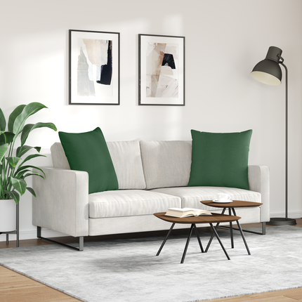 Sofakuddar 2 pcs Mörkgrön 60 x 60 cm Kordread tyg