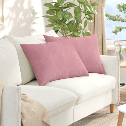 Sofakuddar 2 pcs Rosa 70 x 50 cm Kordread tyg