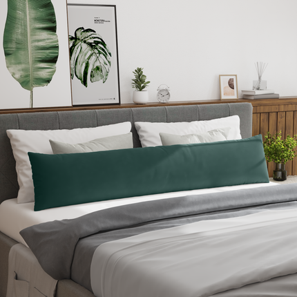 Sofakuddar 2 pcs Mörkgrön 200 x 40 cm Kordread tyg
