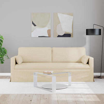 Soffa Kräm 198 x 78 x 80 cm tyg