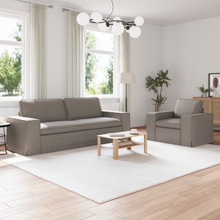 Soffset 2 st Taupe tyg