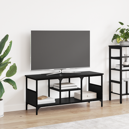 TV-skåp Svart Ek 100 x 35 x 45 cm Konstruerat trä och järn