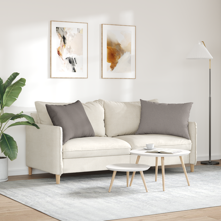 Sofakuddar 2 st tyg Taupe 70 x 50 cm