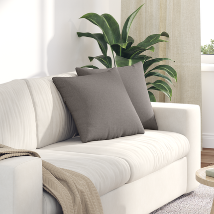 Sofakuddar 2 st tyg Taupe 45 x 45 cm