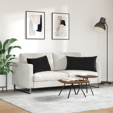 Sofakuddar 2 pcs Svart 80 x 40 cm Kordread tyg