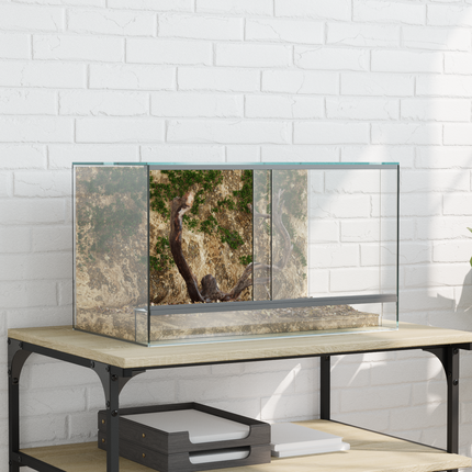 Terrarium med lagring Transparent 50 x 30 x 30 cm Glas