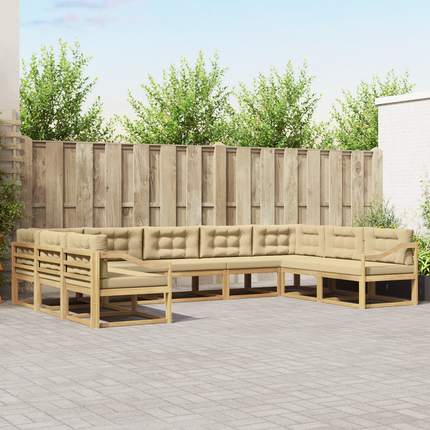 Utomhussoffset 9 st Vit och Beige