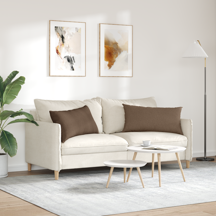 Sofakuddar 2 st tyg Brun 80 x 40 cm