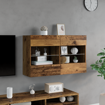TV Vägghylla 98,5 x 30 x 60,5 cm Gammalt trä Konstruerat trä