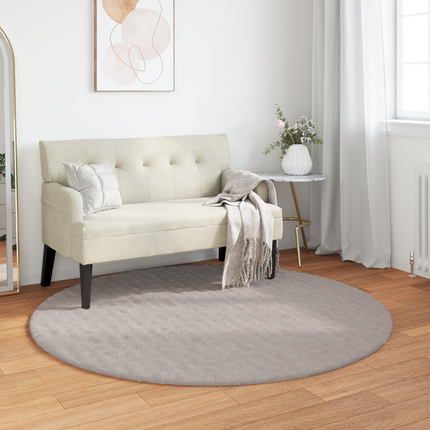 Områdesmattor Rund SIROLO Sand Ø 160 CM Polyester