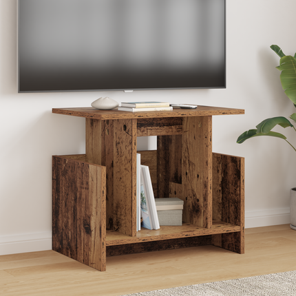 TV-bänk 50 x 35 x 45 cm Gammalt trä Konstruerat trä