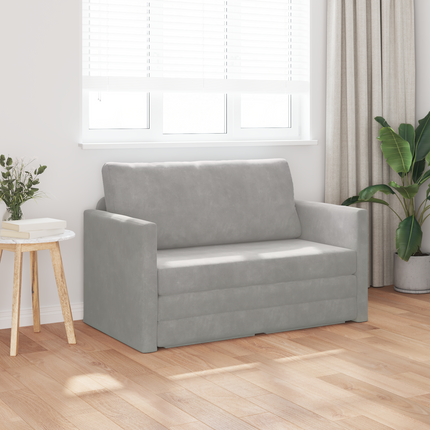 Soffsäng Ljusgrå 124 x 71 x 78 cm Sammet