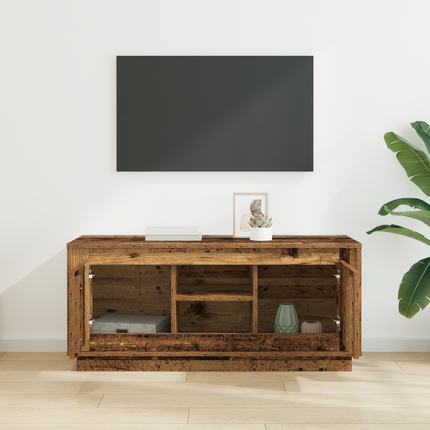 TV-skåp 102 x 35 x 45 cm Gammalt trä Konstruerat trä