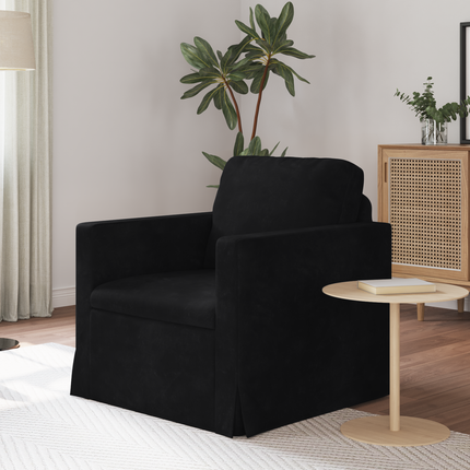 Soffa Svart 78 x 78 x 80 cm Sammet