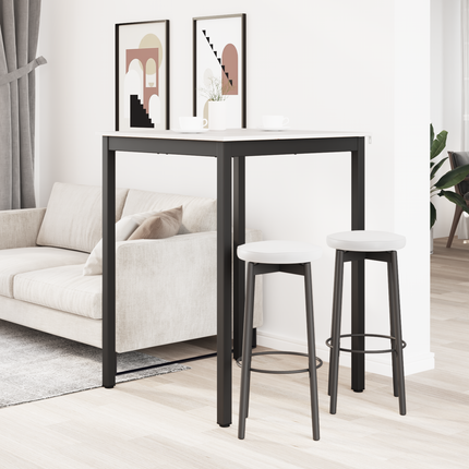 Barbord Vit 80 x 80 x 105 cm Massiv furu