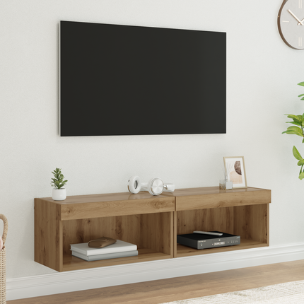 TV-bänkset 2 st Artisan Ek Konstruerat trä