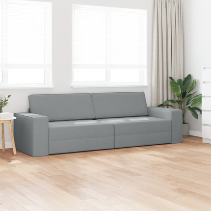 Soffsäng Ljusgrå 245 x 78 x 77 cm tyg