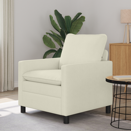 Soffa Gräddvit 76 x 81 x 87,5 cm Tyg