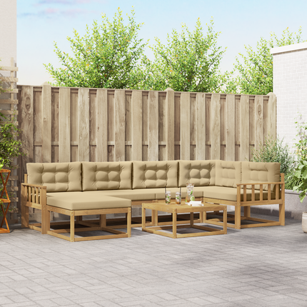 Utomhussoffset 7 st Vit och Beige
