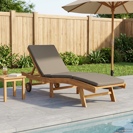 Solstol Polyester Brun och taupe