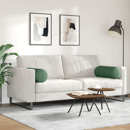 Bolsterkuddar 2 pcs Mörkgrön Ø 25 x 70 cm Kordread tyg
