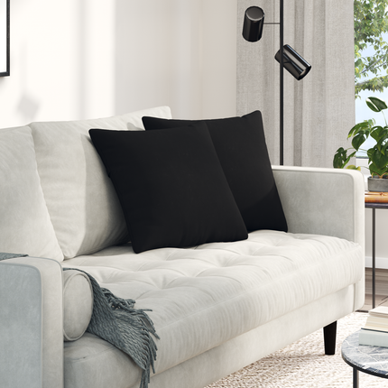 Sofakuddar 2 pcs Svart 45 x 45 cm tyg