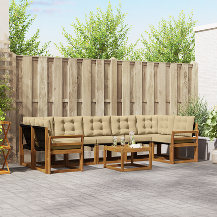 Utomhussoffset 8 st Naturlig och Beige