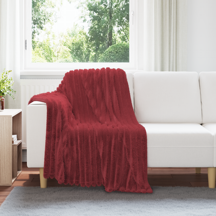 Kastfilt Bordeaux Röd 150 x 130 cm Fleece