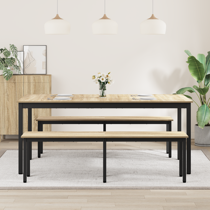 Matbord 180 x 90 x 75 cm Konstruerat trä Rektangulär