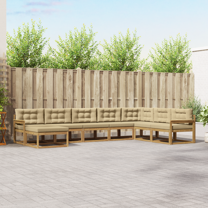 Utomhussoffset 8 st Vit och Beige