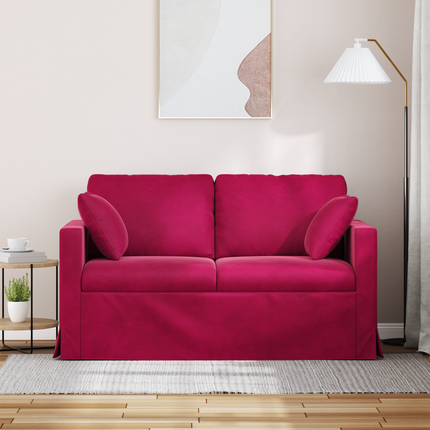 Soffa Vinröd 138 x 78 x 80 cm Sammet