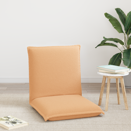 Justerbar golvstol Beige Sjöfåls tyg