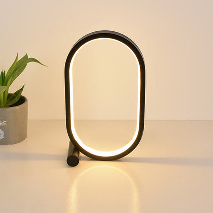 Usb Plug-In Lamp Oval Acrylic Lamp Touch Control Dimmable Modern Simple Creative Night Lamp Bedside Reading Lamp Desk Table Led