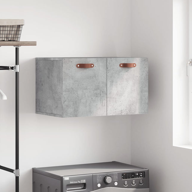 Väggskåp betonggrå 60x36,5x35 cm konstruerat trä