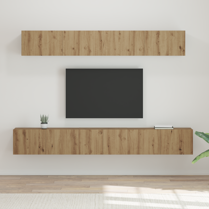 TV-bänkset 5 st Artisan Ek Konstruerat trä