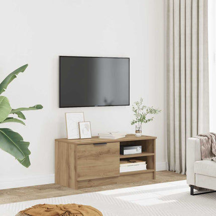 Tv-bänk artisan ek 80x35x36,5 cm konstruerat trä